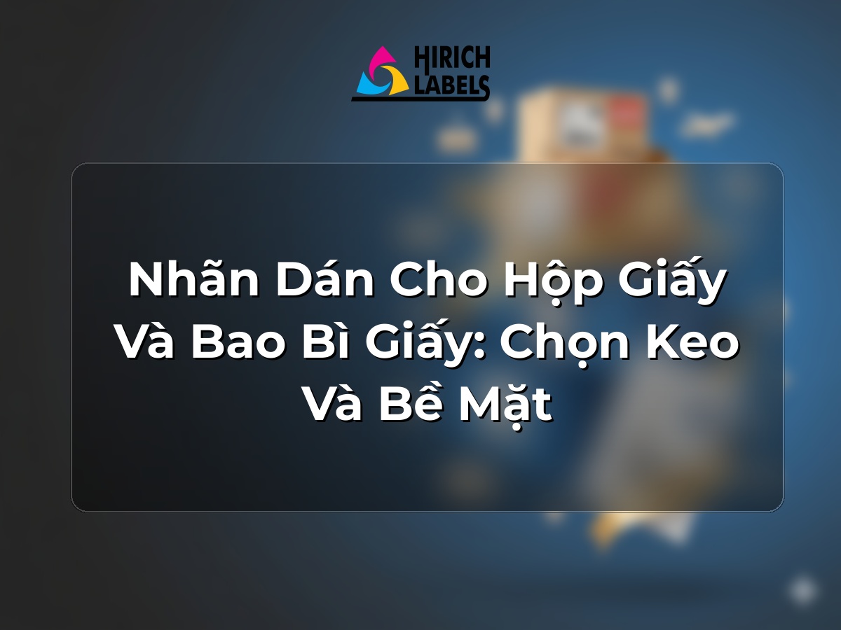 Nhãn dán cho hộp giấy và bao bì giấy: chọn keo và bề mặt