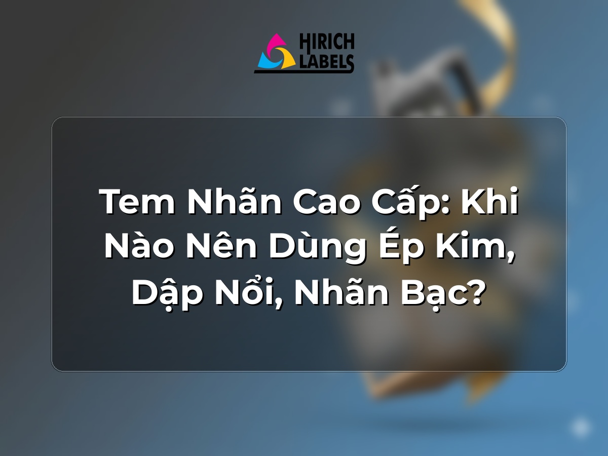 Tem nhãn cao cấp: khi nào nên dùng ép kim, dập nổi, nhãn bạc?