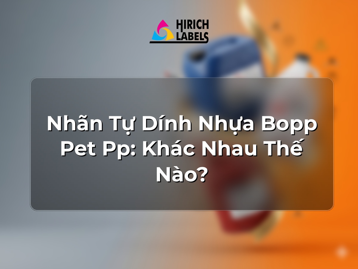 Nhãn tự dính nhựa BOPP, PET, PP: khác nhau thế nào?