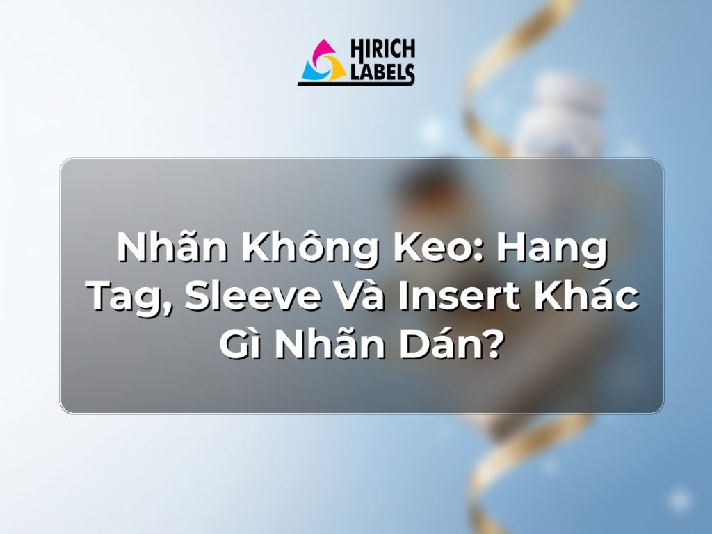 Nhãn không keo: hang tag, sleeve và insert khác gì nhãn dán?