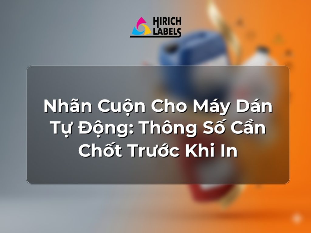 Nhãn cuộn cho máy dán tự động: thông số cần chốt trước khi in