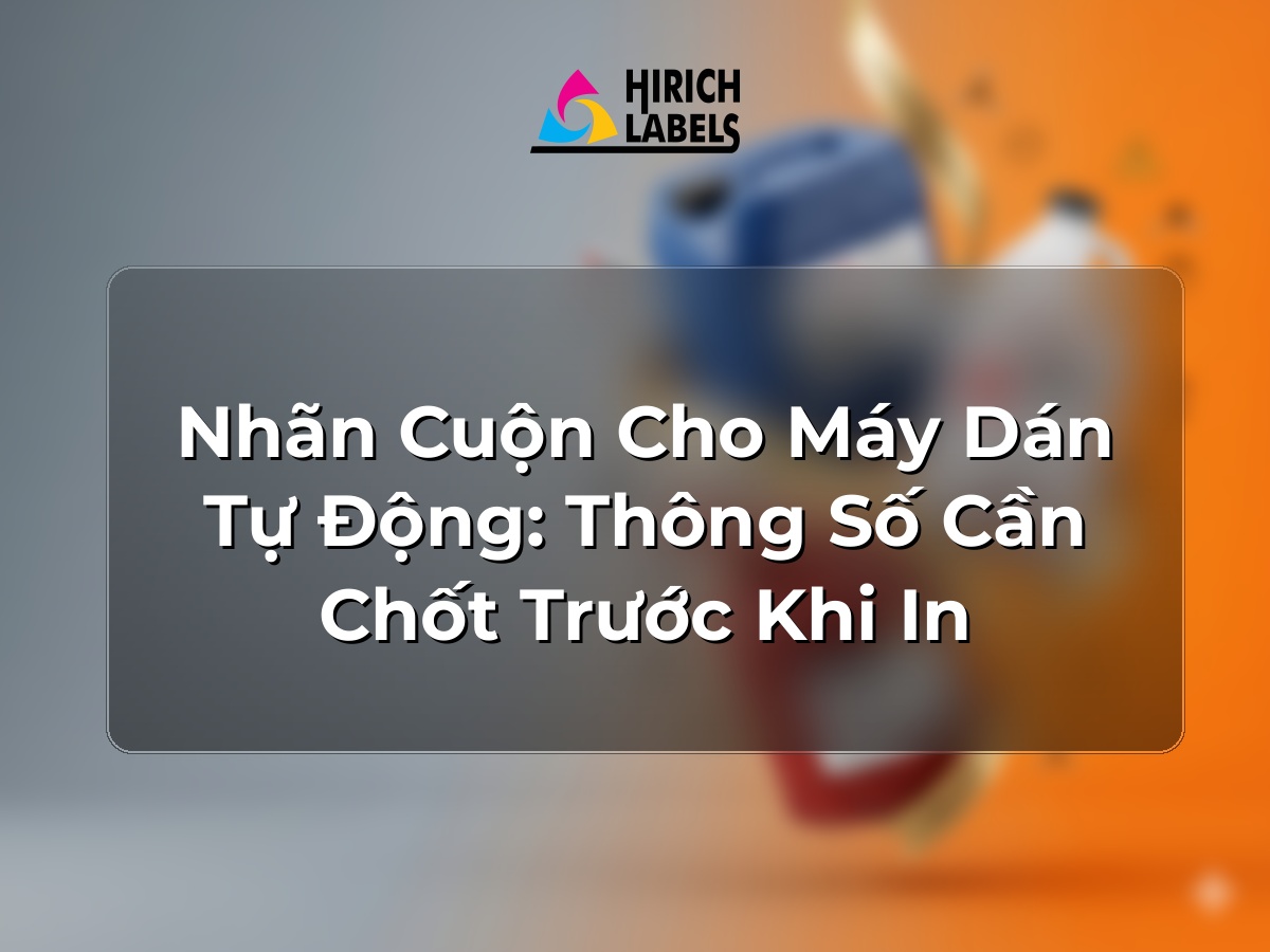 Nhãn cuộn cho máy dán tự động: thông số cần chốt trước khi in