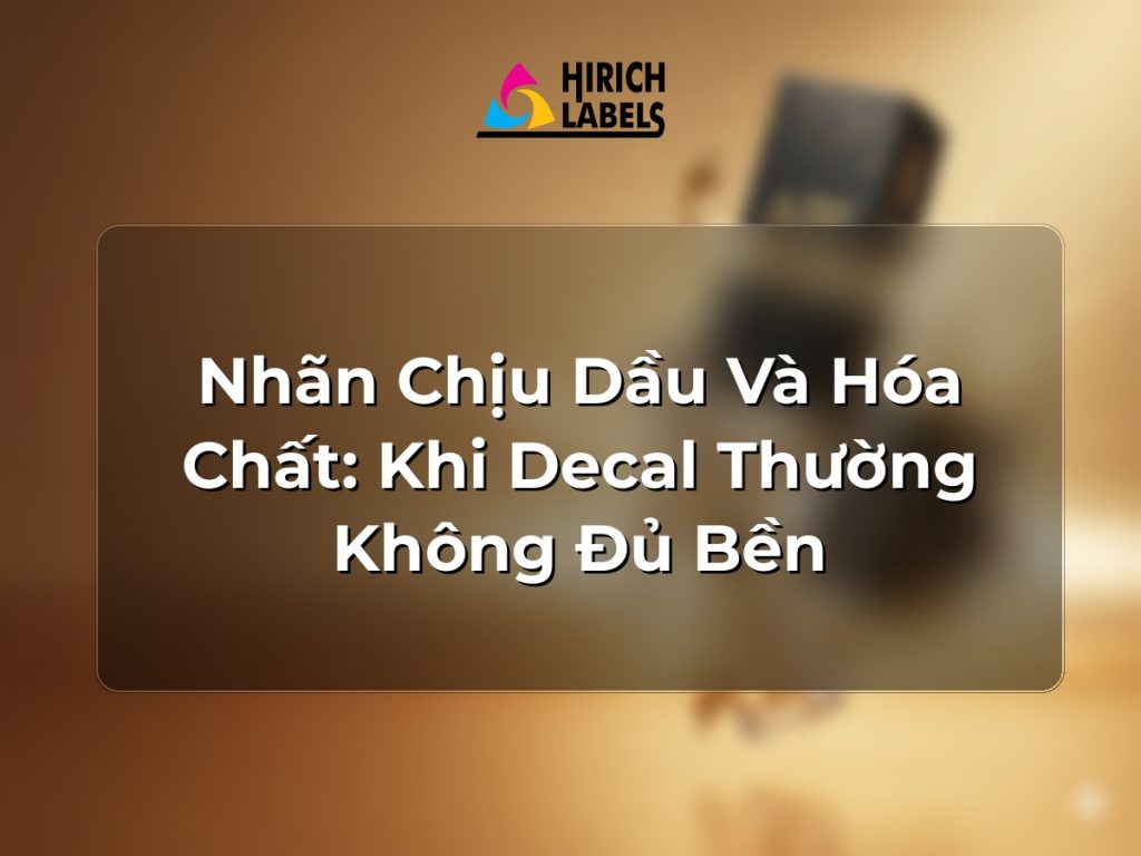 Nhãn chịu dầu và hóa chất: khi decal thường không đủ bền