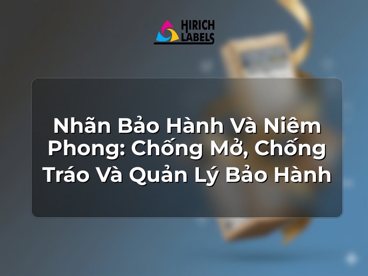 Nhãn bảo hành và niêm phong: chống mở, chống tráo và quản lý bảo hành