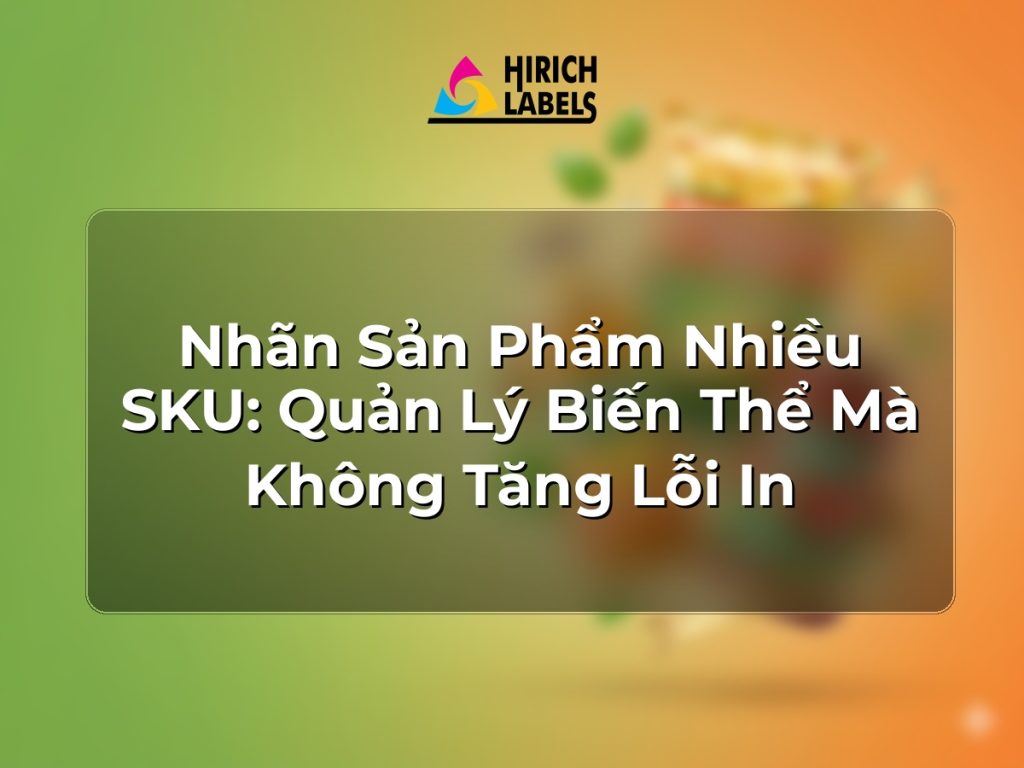 Nhãn sản phẩm nhiều SKU: quản lý biến thể mà không tăng lỗi in