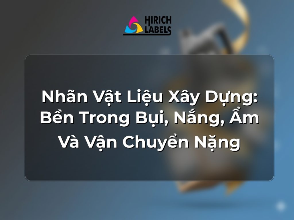 Nhãn vật liệu xây dựng: bền trong bụi, nắng, ẩm và vận chuyển nặng