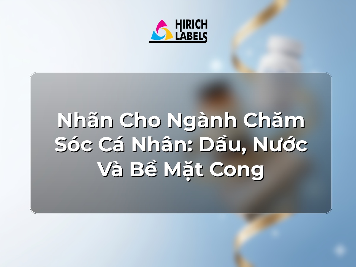 Nhãn cho ngành chăm sóc cá nhân: dầu, nước và bề mặt cong