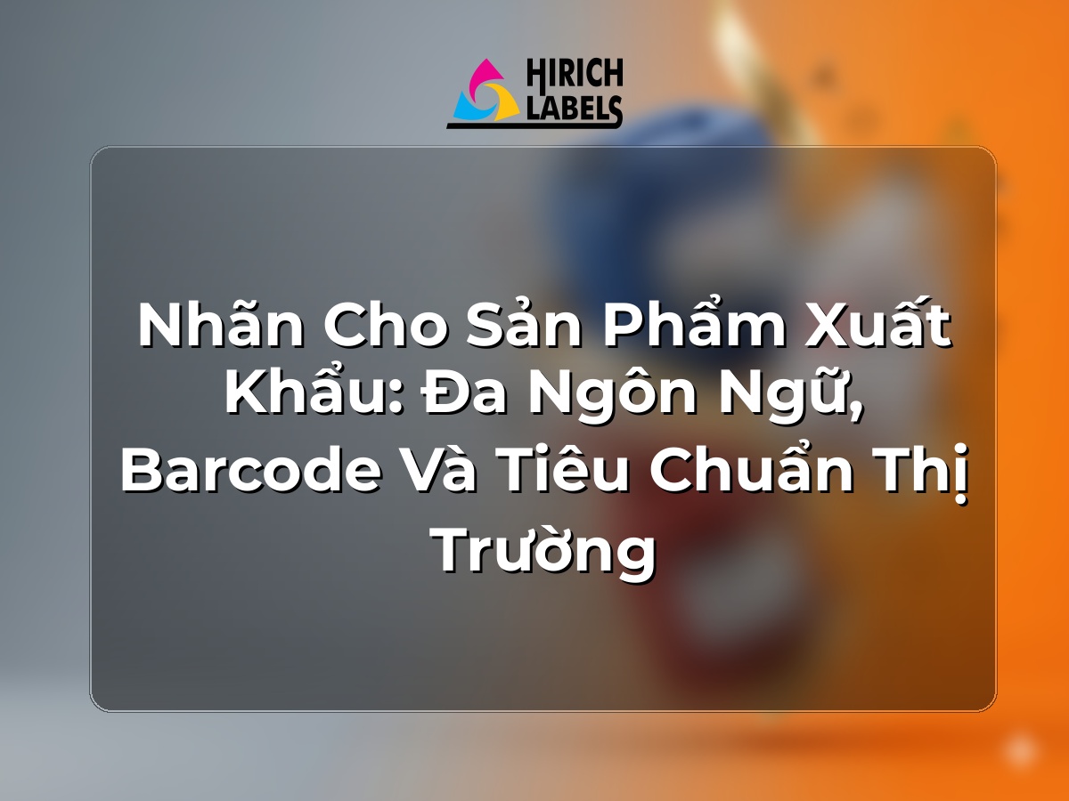 Nhãn cho sản phẩm xuất khẩu: đa ngôn ngữ, barcode và tiêu chuẩn thị trường
