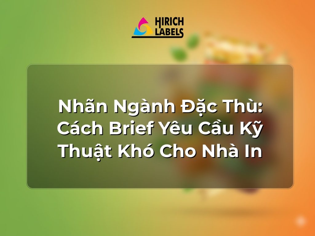 Nhãn ngành đặc thù: cách brief yêu cầu kỹ thuật khó cho nhà in