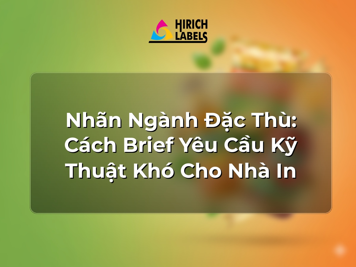 Nhãn ngành đặc thù: cách brief yêu cầu kỹ thuật khó cho nhà in