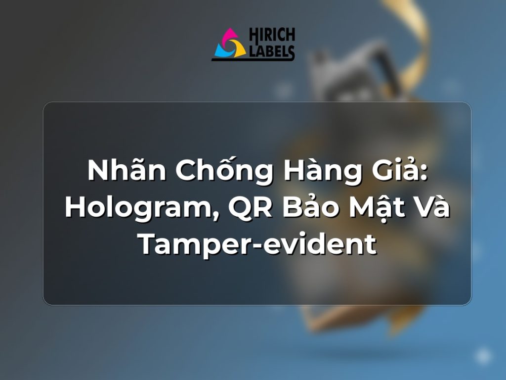 Nhãn chống hàng giả: hologram, QR bảo mật và tamper-evident