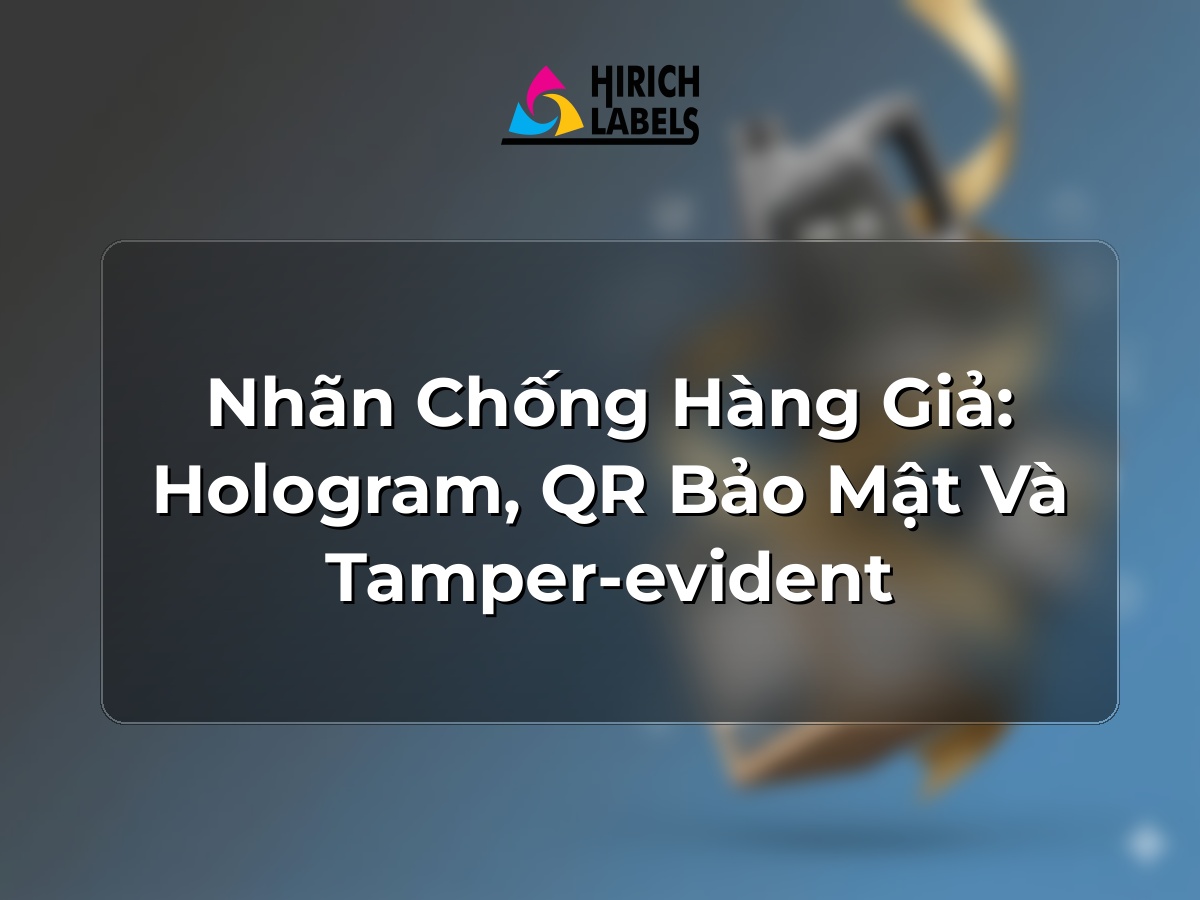 Nhãn chống hàng giả: hologram, QR bảo mật và tamper-evident
