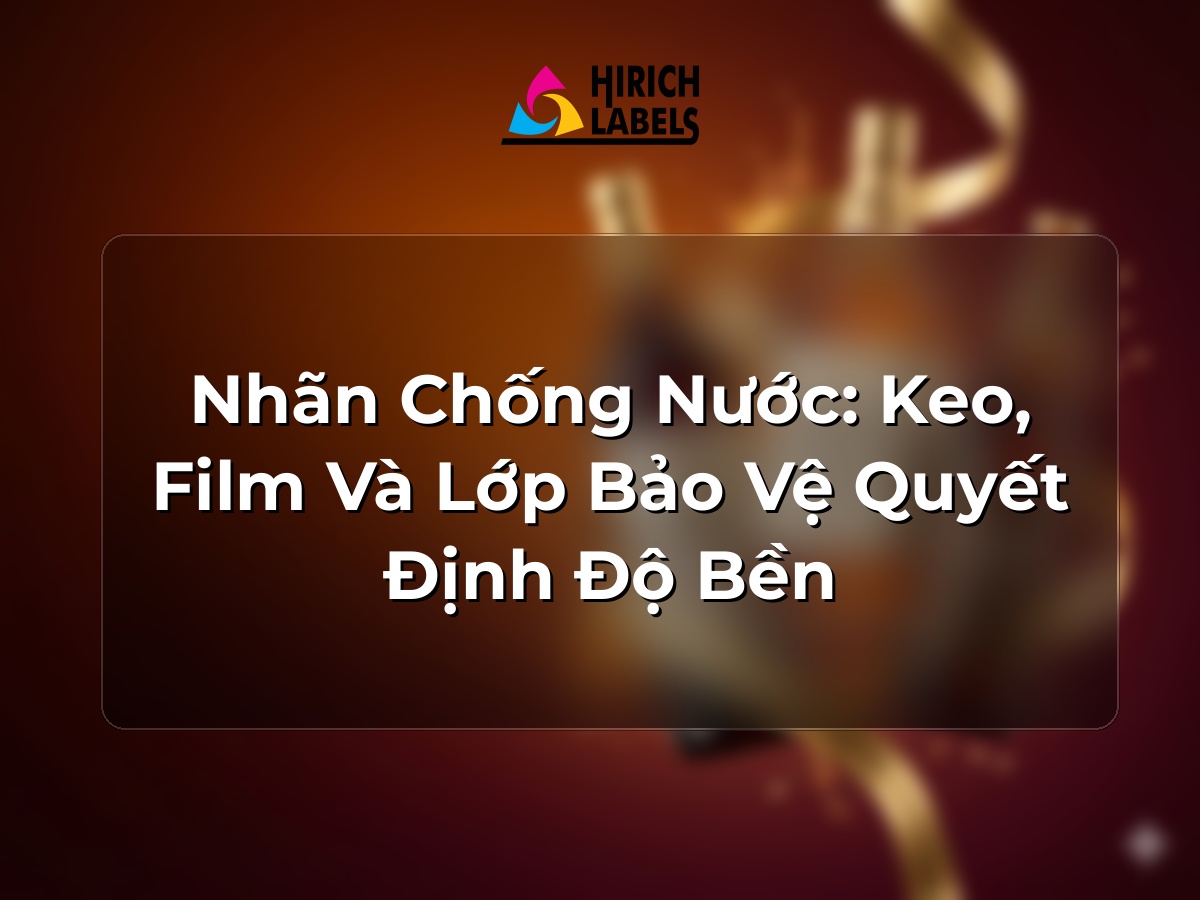Nhãn chống nước: keo, film và lớp bảo vệ quyết định độ bền
