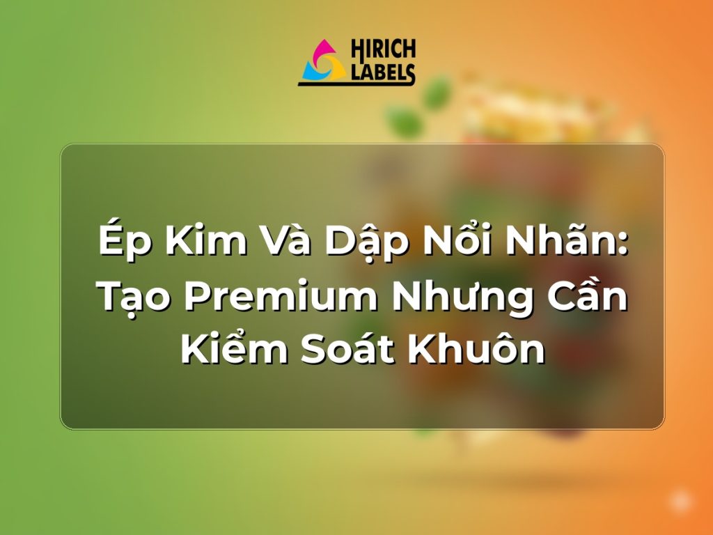 Ép kim và dập nổi nhãn: tạo premium nhưng cần kiểm soát khuôn