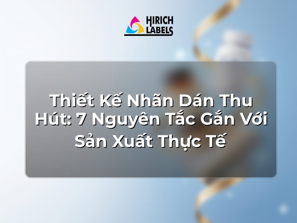 Thiết kế nhãn dán thu hút: 7 nguyên tắc gắn với sản xuất thực tế