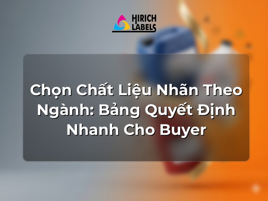 Chọn chất liệu nhãn theo ngành: bảng quyết định nhanh cho buyer