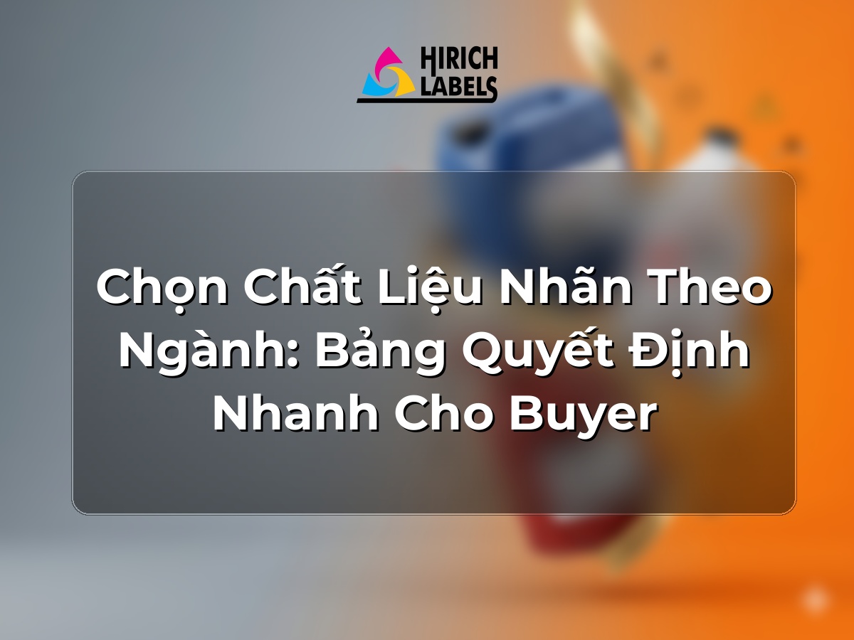 Chọn chất liệu nhãn theo ngành: bảng quyết định nhanh cho buyer