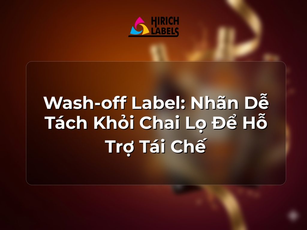 Wash-off label: nhãn dễ tách khỏi chai lọ để hỗ trợ tái chế