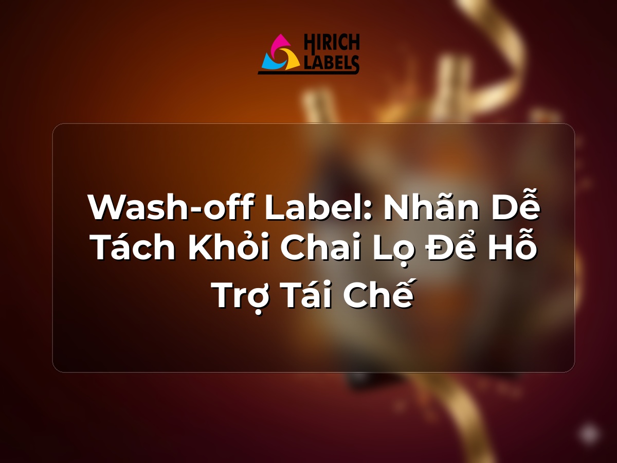 Wash-off label: nhãn dễ tách khỏi chai lọ để hỗ trợ tái chế